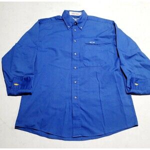 Y2K Vintage Chevrolet Certified Service Dress Shirt Medium 33 Workwear Mechanic